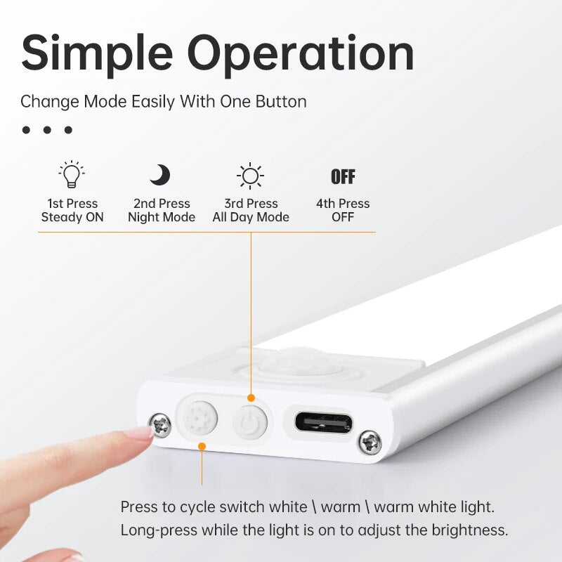 Led sensor de movimento luz noturna